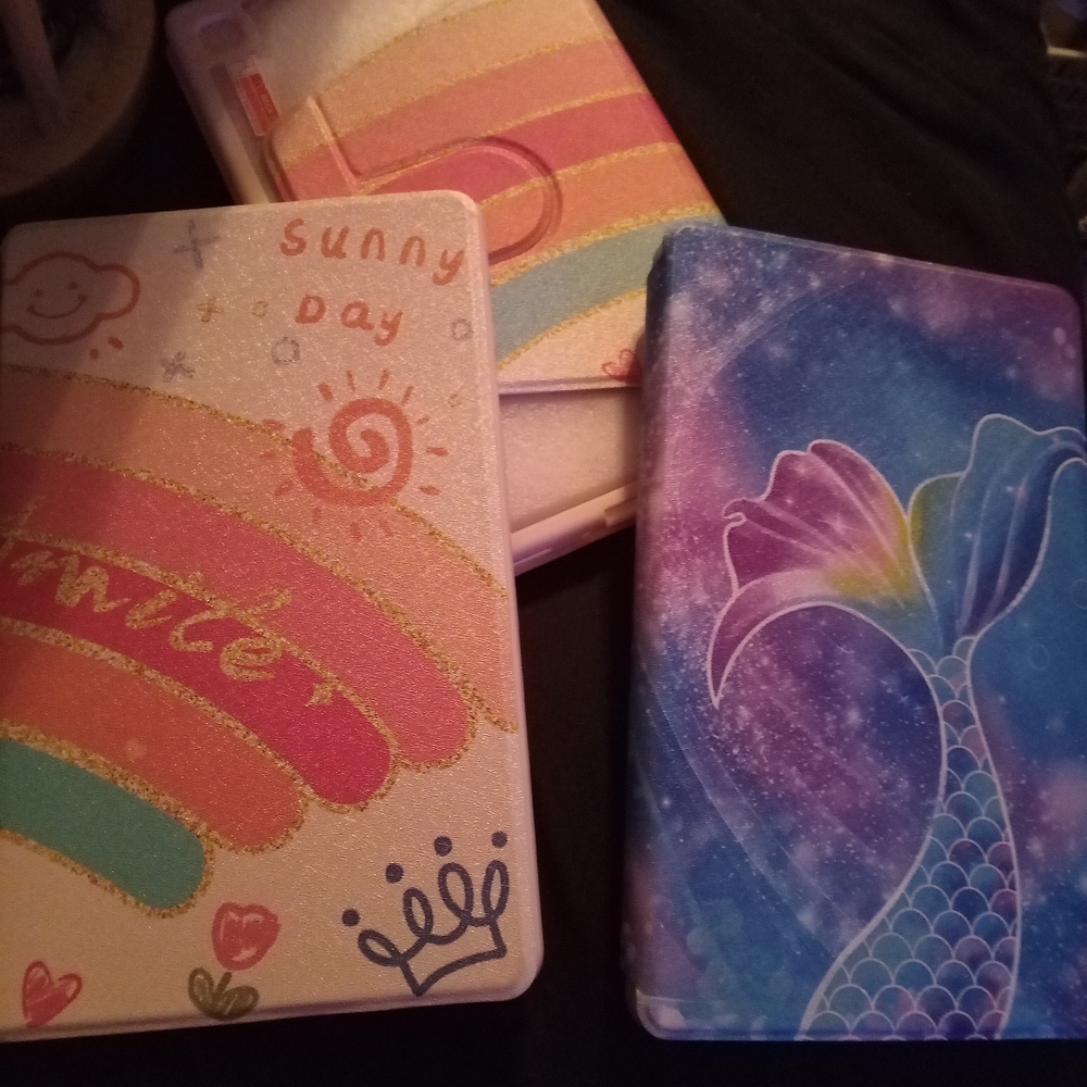 Colorful Tablet Cases with Rainbow and Mermaid Designs